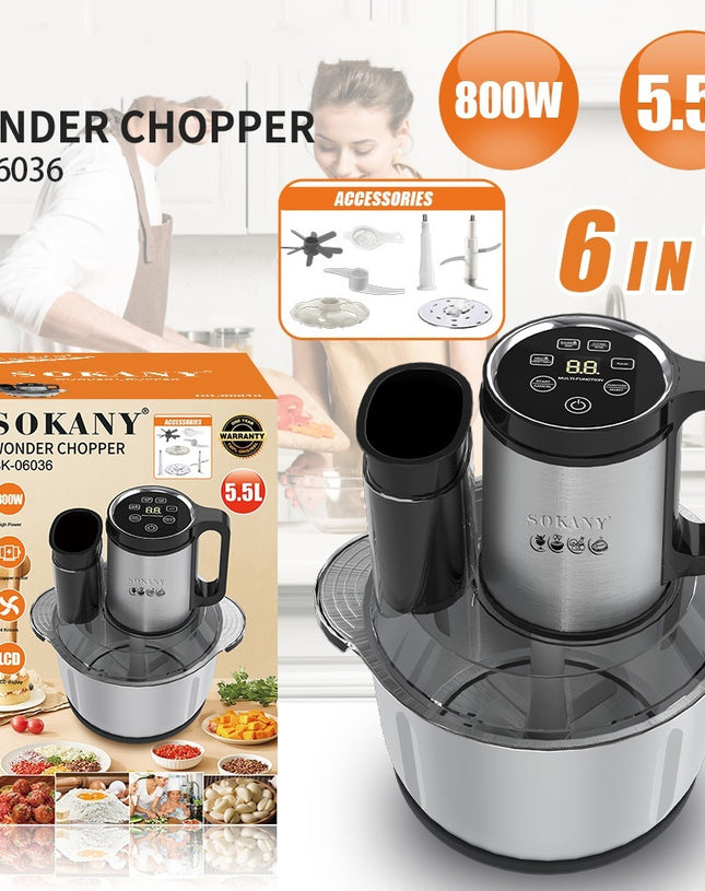 Meat Grinder Stainless Steel Cooking Machine Vegetable Cutting Mixer